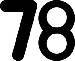 Seventy eight Glyph Icon vector