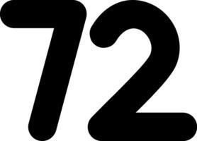 Seventy two Glyph Icon vector