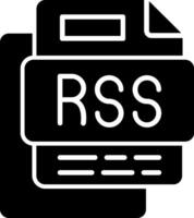 Rss File Glyph Icon vector