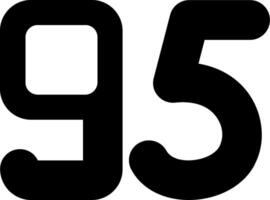 Ninety five Glyph Icon vector