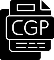 CGI File Glyph Icon vector