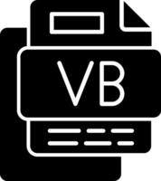 VB File Glyph Icon vector