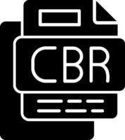 Cbr File Glyph Icon vector