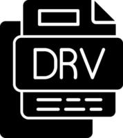 DRV File Glyph Icon vector