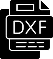 Dxf File Glyph Icon vector