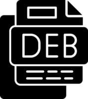 Deb File Glyph Icon vector