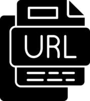 Url File Glyph Icon vector