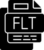 Flt File Glyph Icon vector