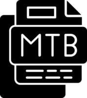 Mtb File Glyph Icon vector
