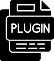 Plugin File Glyph Icon vector