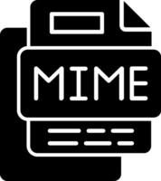 Mime File Glyph Icon vector