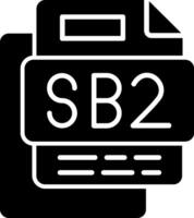 Sb2 File Glyph Icon vector