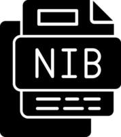 Nib File Glyph Icon vector