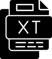 Xt File Glyph Icon vector