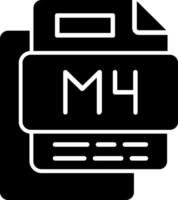 M4 File Glyph Icon vector