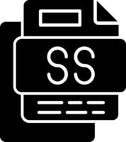 SS File Glyph Icon vector