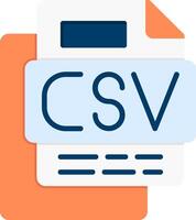 CSV File Flat Icon vector