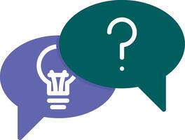 Problem Finding Flat Icon vector