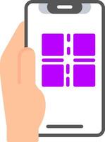 Qr Scan Flat Icon vector