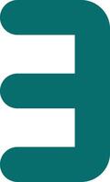 Three Flat Icon vector