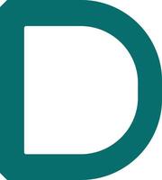Capital D Icon vector