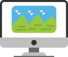 Image Flat Icon vector