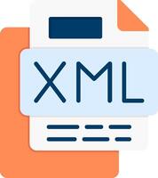 XML File Flat Icon vector
