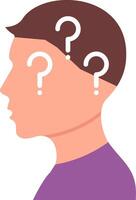Confusion Flat Icon vector