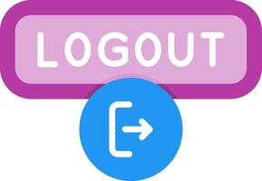 Logout Flat Icon vector