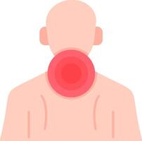 Neck Pain Flat Icon vector