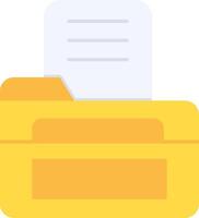 Open File Flat Icon vector