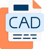 CAD File Flat Icon vector