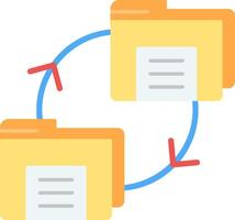 Files Exchange Flat Icon vector