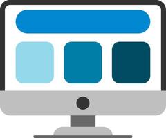 Web Template Flat Icon vector