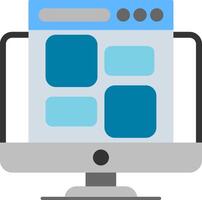 Website Template Flat Icon vector