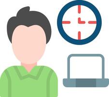 Working Hours Flat Icon vector
