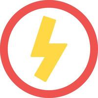 Lightning Flat Icon vector