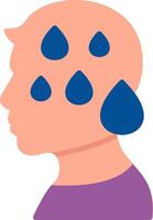 Sweating Flat Icon vector