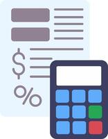 Expense Calculation Flat Icon vector