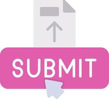 Submit Flat Icon vector