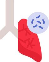Germs In Lungs Flat Icon vector