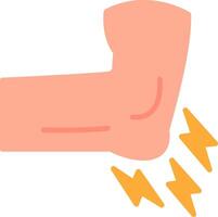 Elbow Pain Flat Icon vector