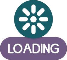 Loading Flat Icon vector