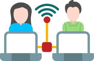 Remote Access Flat Icon vector