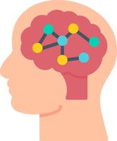 Neural Circuit Flat Icon vector