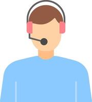 Virtual Assistant Flat Icon vector