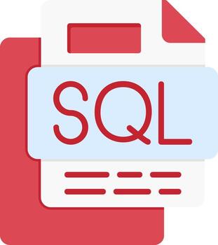 SQL File Flat Icon vector