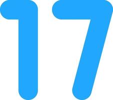 Seventeen Flat Icon vector