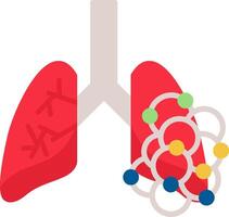 Bronchiectasis Flat Icon vector