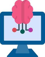 Artificial Intelligence Flat Icon vector